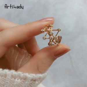 The Stars Align Gold and Crystal Ring