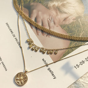 Bohemian Multi-Layered Coin and Chain Necklace