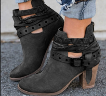 Buckled and Braided Ankle Boots