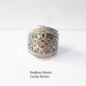 Beautiful Carved Tibetan Mantra Rings -  5 unique messages available