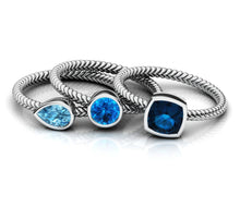 Beautiful 3-in-1 Sapphire Ring Set