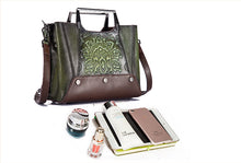 Vintage Inspired Lotus Embossed Handbag