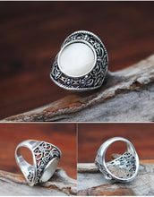 Bohemian 5pc Silver & Stone Ring Set