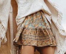 2pc Bohemian Floral Print Top and Skirt Set