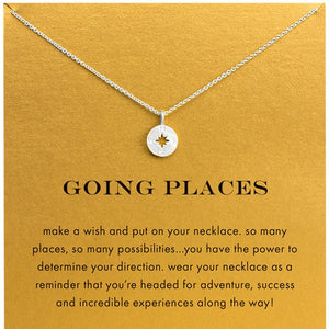Minimalist Inspirational Compass Necklace for the Free Spirited Woman