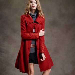 Beautiful Vintage Inspired Embroidered Wool Coat