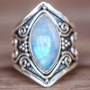 Natural Moonstone Marquise Ring