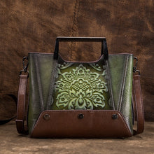 Vintage Inspired Lotus Embossed Handbag