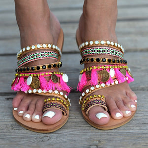 Beautifully Beaded Bohemian Sandals